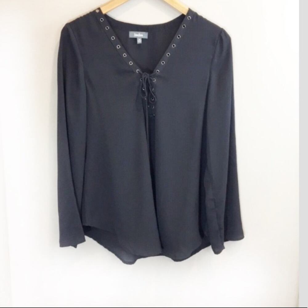 Neiman Marcus Charcoal Gray Dressy Blouse